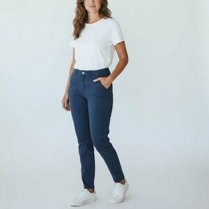 Knox Rose Navy Utility Pants Women's Size 16 Button Zip Stretch Casual Work Wear